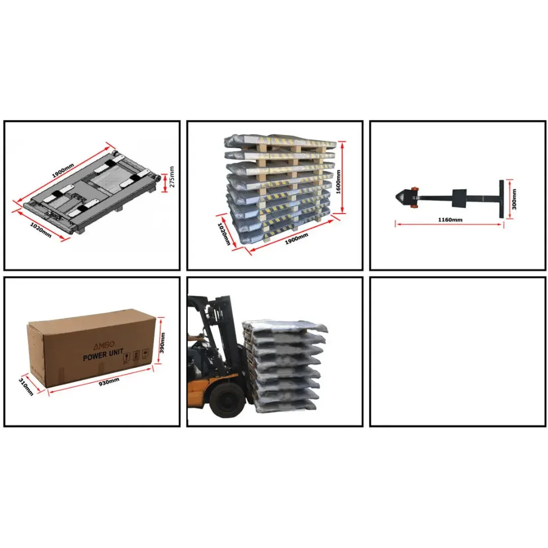 Amgo MR06 6,000 lb Mid-Rise Portable Scissor Lift
