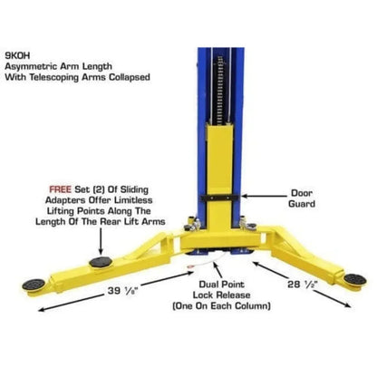 Atlas 9KOHX 9000 lb Overhead 2 Post Lift