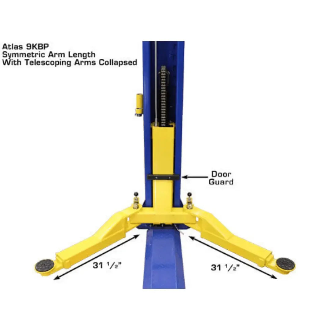 Atlas 9KBPX 9,000 lb Baseplate 2 Post Vehicle Lift