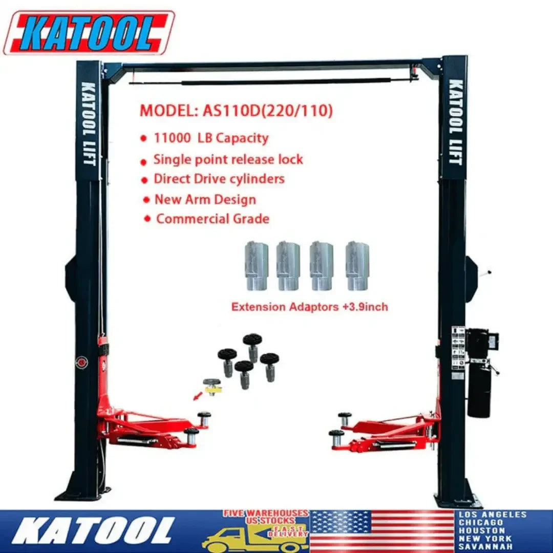 Katool KT-AS110D 11,000 lbs Asymmetrical 2 Post Lift