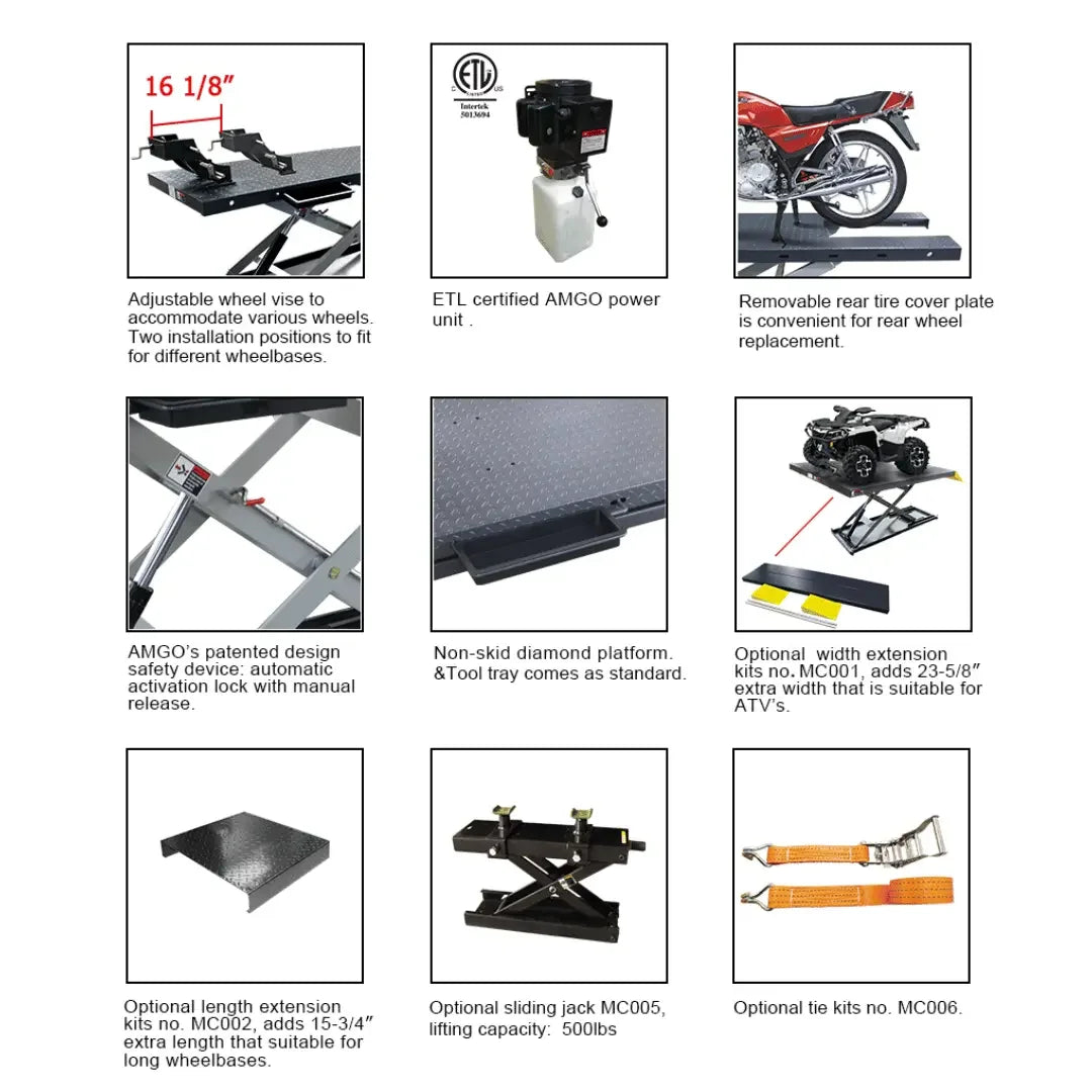 Amgo MC-1200 Motorcycle & Atv Lift