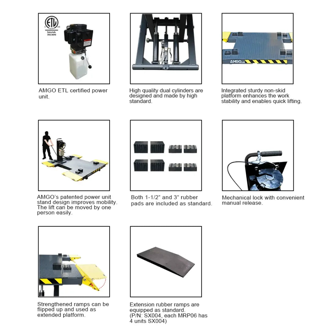 Portable Auto Lift Amgo MRP06 Mid Rise