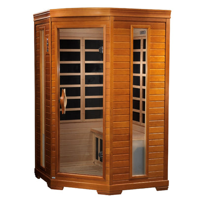 Dynamic "Heming" 2 Person Corner Low EMF FAR IR Sauna (DYN-6225-02)