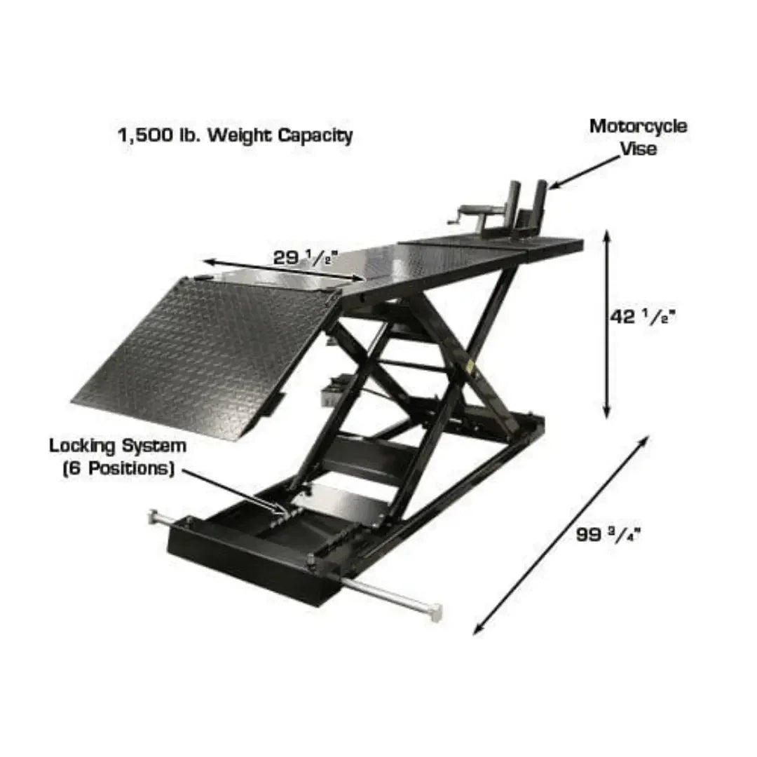 Atlas HI-RISE 1500 Motorcycle/ATV Lift 1,500 lb Capacity
