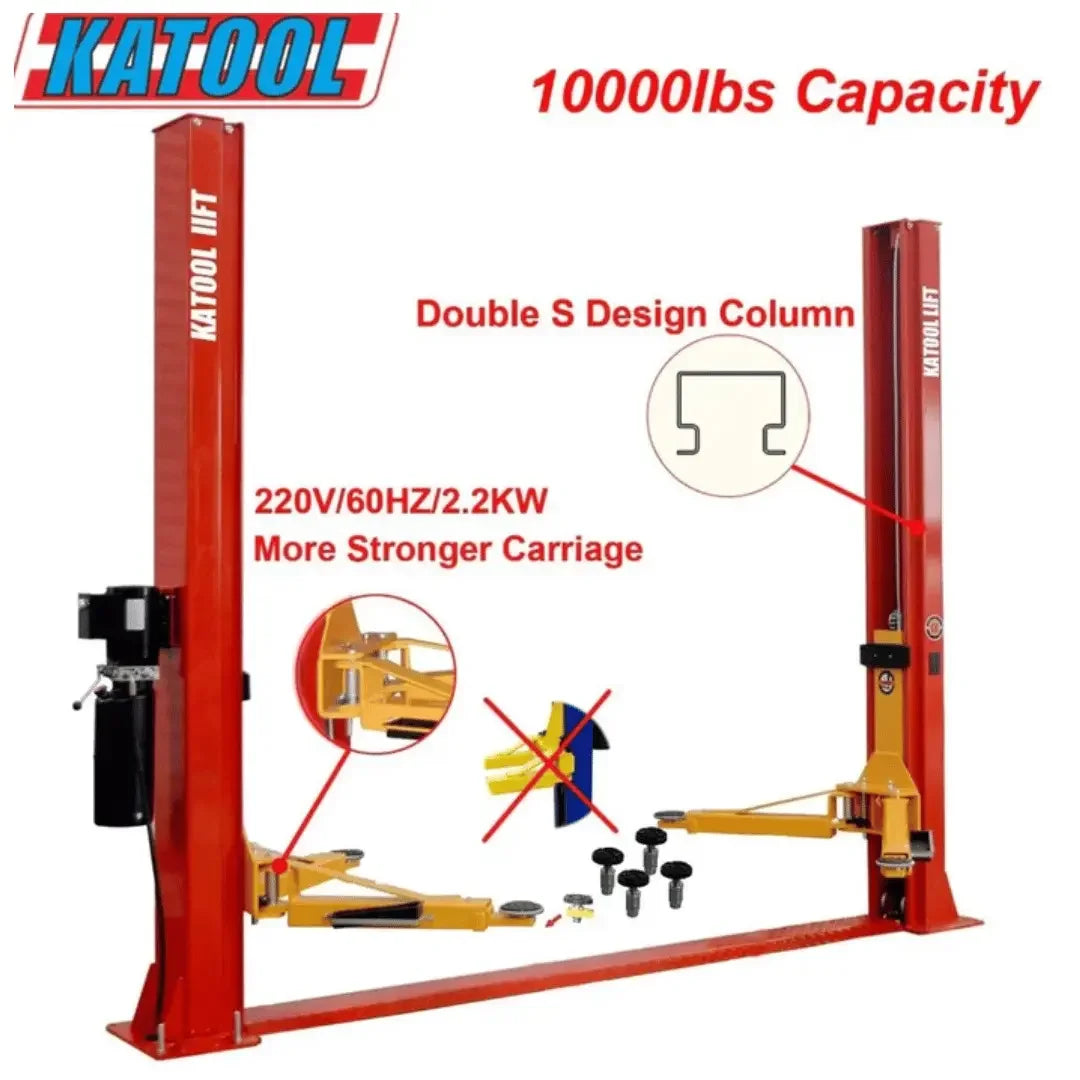 Katool KT-H100 10,000lb 2 Post Vehicle Lift