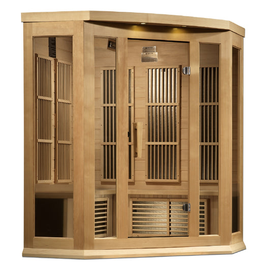 Maxxus 3 Person Corner Low EMF FAR IR Sauna (MX-K356-01)
