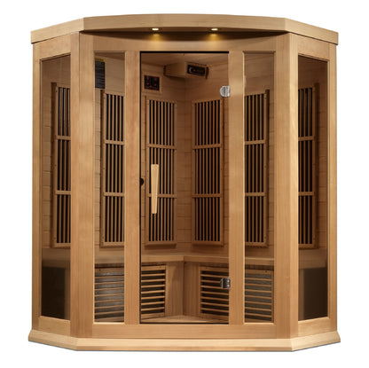 Maxxus 3 Person Corner Low EMF FAR IR Sauna (MX-K356-01)